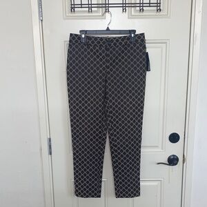 Banana Republic Geometric Black and Tan Chinos